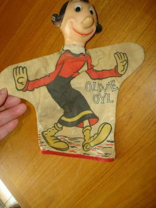 Vintage Gund Popeye Cartoon Olive Oyl Hand Puppet King Features Syndicate