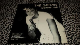 Germs Lp Germicide Colored Vinyl Punk Kbd Live 1977 Rare