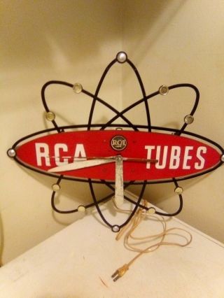 Vintage Rca Tubes Dealer Clock Not For Display