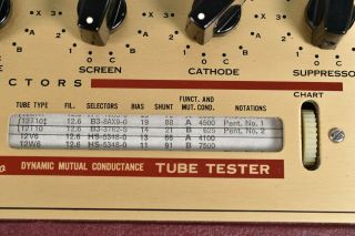 Vintage Hickok 6000A Micromhos Mutual Conductance Tube Tester Transistors 6