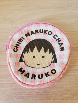Japan Animate Chibi Maruko Chan Momoko Sakura Coins Bag Mini Wallet Zipper Pouch