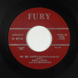 Doo - Wop R&b 45 - Lewis Lymon & The Teenchords - I 