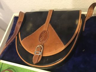 Vintage Ysl Yves Saint Laurent Leather Purse Handbag Shoulder Saddle Bag