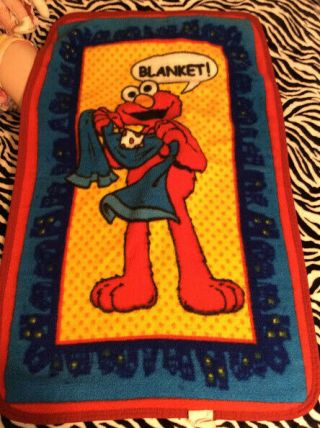 Vintage Sesame Street Elmo Blanket
