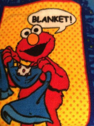 Vintage Sesame Street Elmo Blanket 2