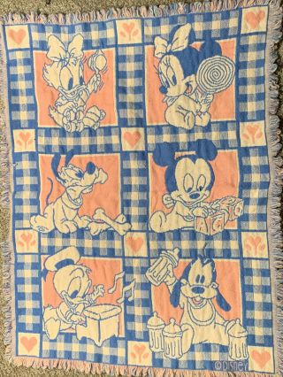 Vintage Looney Tunes Toons Throw Blanket Warner Bros Marvin Bugs Taz Baby Toons