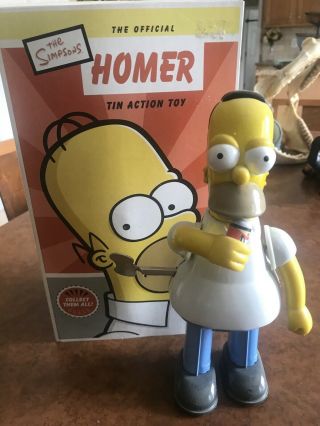 The Simpsons - Smiling Homer Classic Tin Wind - Up Cartoon Action Figure Toy