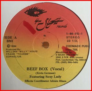 Electro Rap 12 " M.  C.  Chief W/ Sexy Lady - Beef Box 4 - Sight - Mega Rare Og 