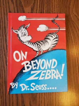 Vintage Dr Seuss On Beyond Zebra Large Hardcover Book Club Edition