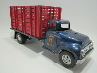 Vintage 1957 - Tonka Farms Stock Rack Toy Truck -