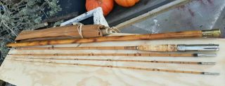 H.  L.  Leonard & Mills Bamboo Fly Rod 3 Piece - Extra Tip - 10 Foot - Bamboo Tip Holder