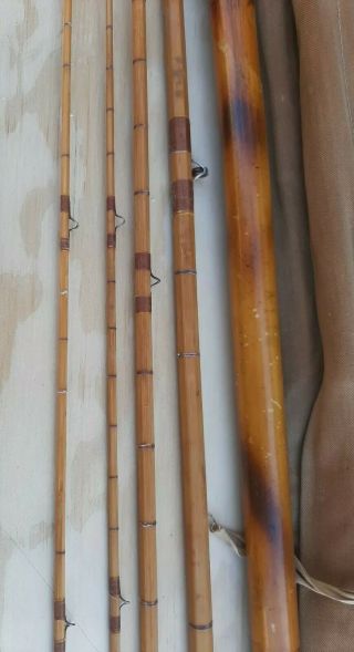 H.  L.  Leonard & Mills Bamboo Fly Rod 3 Piece - Extra Tip - 10 Foot - Bamboo Tip Holder 3