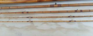 H.  L.  Leonard & Mills Bamboo Fly Rod 3 Piece - Extra Tip - 10 Foot - Bamboo Tip Holder 4