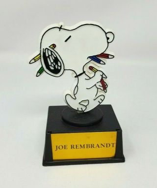 Aviva Charlie Brown Peanuts Snoopy Trophy Award Joe Rembrandt Novelty Loose Euc