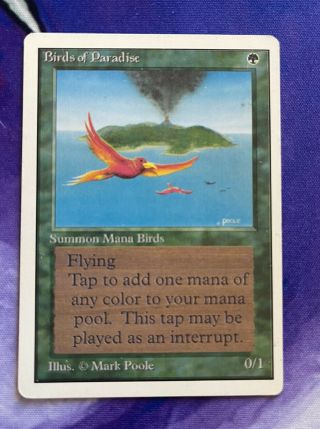 1x Mtg Unlimited Birds Of Paradise 1993 Vintage Magic