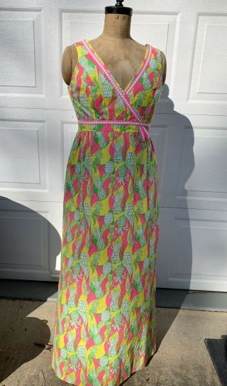 Vintage The Lily - Lilly Pulitzer Hot Pink,  Blue Maxi Dresses