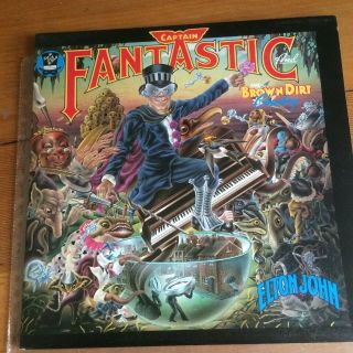 Elton John Captain Fantastic 1975 Vinyl Lp Djlpx1 Gatefold 1sted,  Poster 3insert