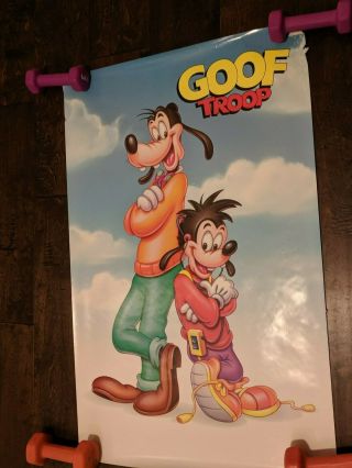 Rare Disney Afternoon 1992 Goof Troop Poster Cast &crew Edition