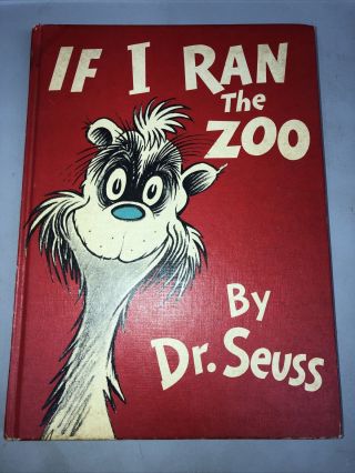 Dr.  Seuss If I Ran The Zoo 1950 Hardcover Oversized Vintage Printing