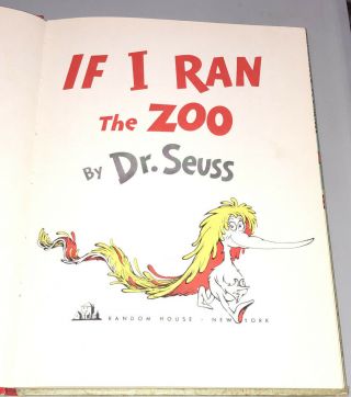 Dr.  Seuss If I Ran The Zoo 1950 Hardcover Oversized Vintage Printing 4