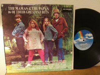 The Mamas & The Papas,  16 Of Their Greatest Hits Lp Near,  Mca - 37145