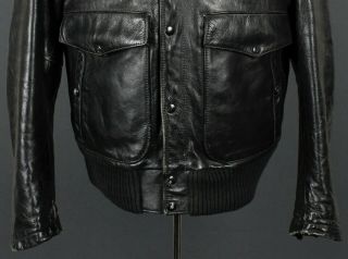 Vintage 60 ' s Bates California Leather Motorcycle Bomber Jacket Mens 46 Talon Zip 3