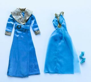 Vintage Barbie 2062 Blue Coat Gown Sears Exclusive From 1977 B140
