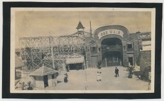 1910s Saltair Amusement Park Roller Coaster Vtg Photo Studio Salt Lake City Utah
