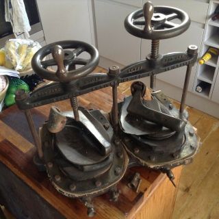 Vintage Cast And Brass Iron Hydrosole Press Cobler Shoe Sole Repair Machine
