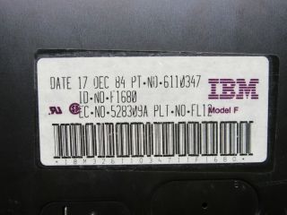 Vintage IBM Model F 122 Key P/N 6110347 Date 1984 Clicky Mechanical Keyboard 3