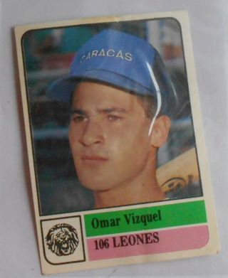 Us Card 106 Omar Vizquel Baseball Beisbol 1991 - 92 League Venezuela