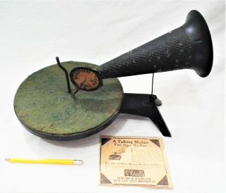 Rare Vintage Wondophone Hand Crank Phonograph Gramophone 78 Rpm Record Player
