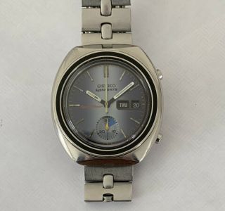 Vintage Seiko 6139 - 8002 5 Sports Speed Timer Chronograph Automatic Band