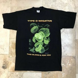 Vintage Type O Negative T - Shirt 1999 Deadstock Size Large Carnivore Blue Grape