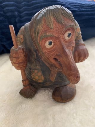 Vintage Anton Sveen Norwegian Carved Troll