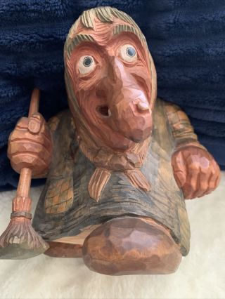 Vintage Anton Sveen Norwegian Carved Troll 3