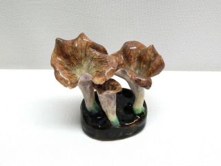 Vintage Lorenzen Lantz Nova Scotia " Craterellus Cornucopoides " Pottery Mushroom