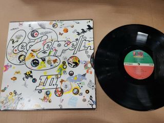 Led Zeppelin Iii 3 Vinyl Lp Record Album Atlantic Sd 7201 Gatefold Spin Wheel Ex