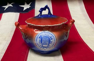 Vintage Antique University Of Pennsylvania Penn Ceramic Serving Dish Seal China