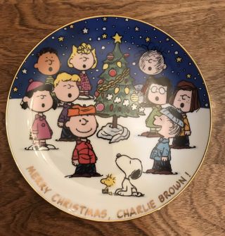 Merry Christmas Charlie Brown Limited Edition Plate Final Issue 2005