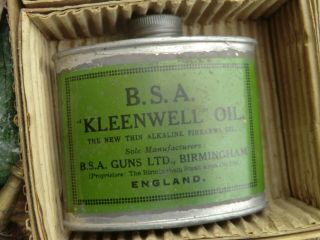 Vintage Pre War Bsa Scientific Rifle Cleaning Kit With Oil Can - Webley interest 3