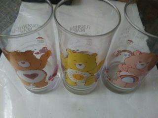 Care Bears Pizza Hut Glasses 1983 Tenderheart,  Find One And Cheer Bear