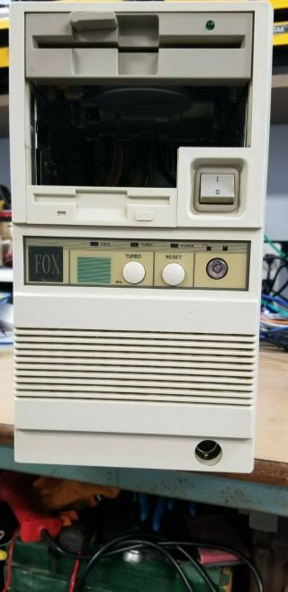 Vintage At Ibm Dos Computer Case 386 486 With 5.  25 Floppy Power Supply