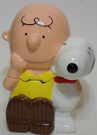 Peanuts Charlie Brown And Snoopy Cookie Jar By Gibson,