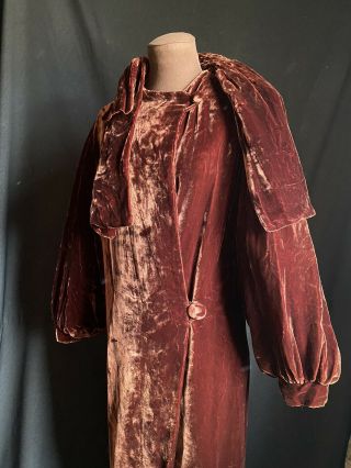 Deco 1930s Bronze Velvet Antique Opera Dress Jacket