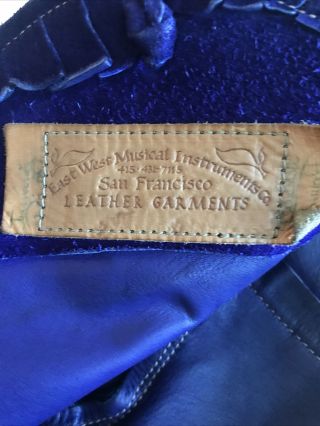 East West Musical Instruments Co Fringed Leather Jacket Purple Suede XS 3