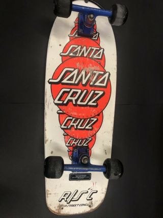 Vintage Santa Cruz Dot Logo Skateboard Deck Old School 80 