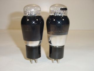 2 Vintage 1940 ' s Tung - Sol 2A3 Dual Mono Plate Black Glass Matched Amp Tube Pair 3