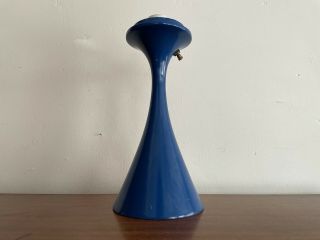 Vintage Blue Laurel Mushroom Lamp Bill Curry Mid Century Modern Mcm