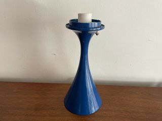 Vintage Blue Laurel Mushroom Lamp Bill Curry Mid Century Modern MCM 2